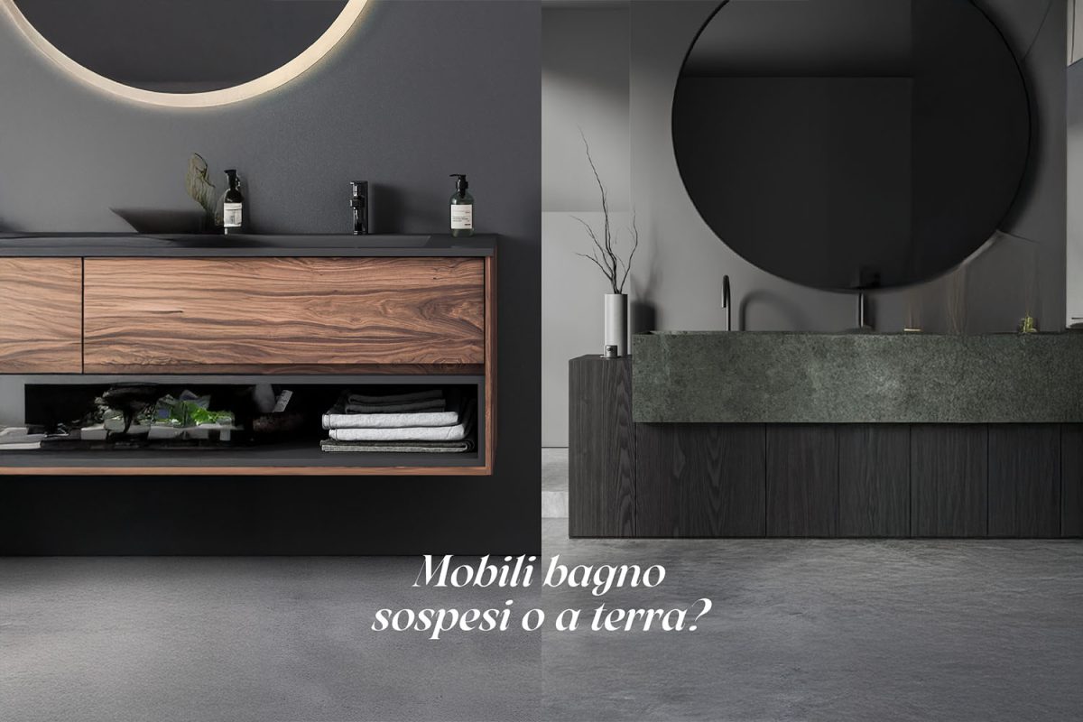 Mobile bagno sospeso o a terra? Pro e contro per la scelta giusta